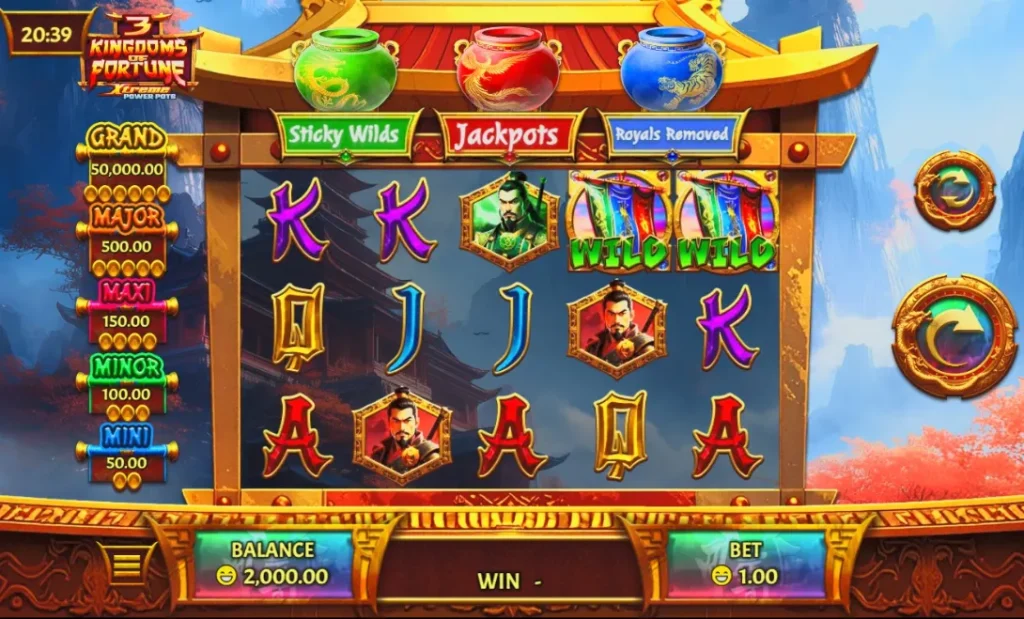 3 kingdoms of fortune slot